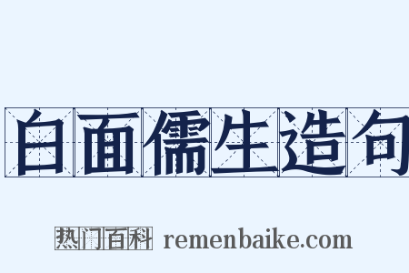 白面儒生造句是什么意思的图片